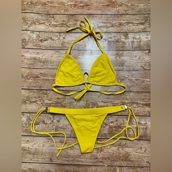 NWT FAE SWIM The Sonny Top in Yellow - Picture 2 of 4